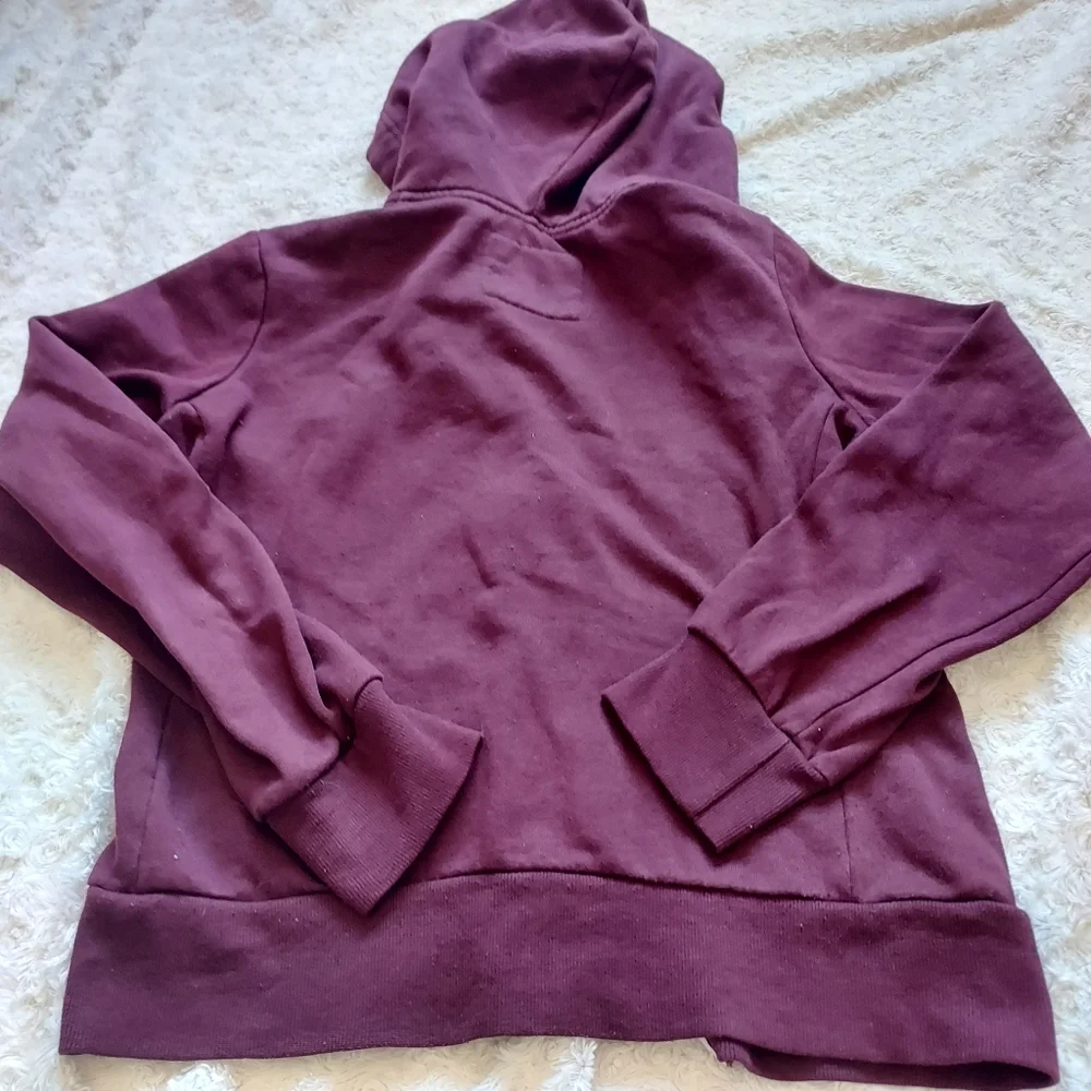 Reflex Thick Sweat Casual jacket Hoodie Wine Burgandy Large Skater Beach